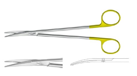 TC МЕТЦЕНБАУМ НОЖИЦІ ВИГНУТІ Т/Т180MM
